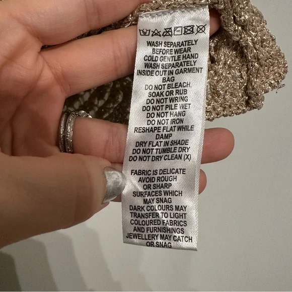 Meshki Waverly Metallic Knit Mini Skirt Large - Picture 9 of 10